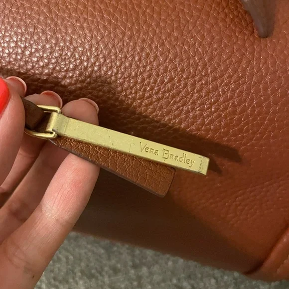 Vera Bradley "Mallory" leather satchel bag. - Picture 4 of 9